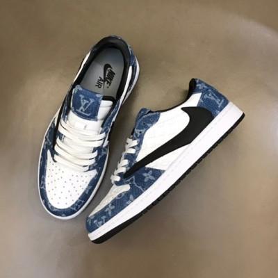 루이비통 남성 블루 스니커즈 - Louis vuitton Mens Blue Sneakers - lv657x