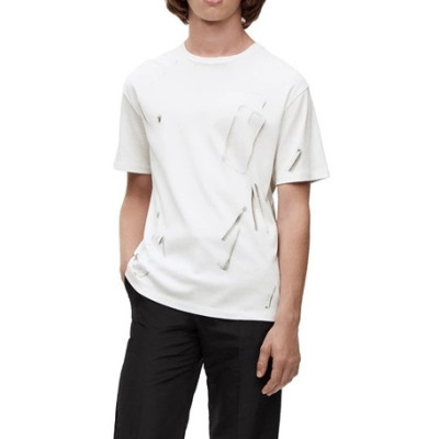 로에베 남/녀 이니셜 화이트 반팔티 - Loewe Unisex White Short sleeved T-shirts - loe704x