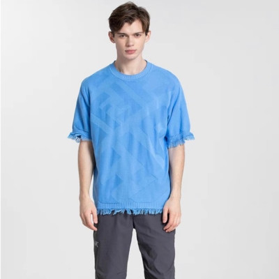 펜디 남성 블루 크루넥 반팔티 - Fendi Mens Blue Short sleeved T-shirts - fe84x