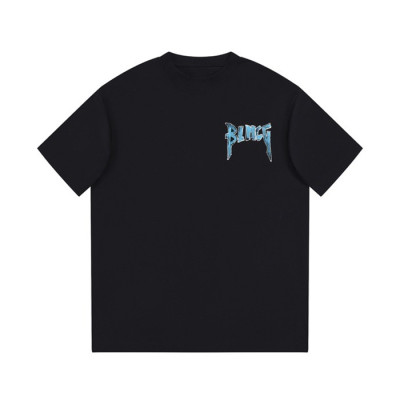 발렌시아가 남성 크루넥 블랙 반팔티 - Balenciaga Mens Black Short sleeved T-shirts - ba246x