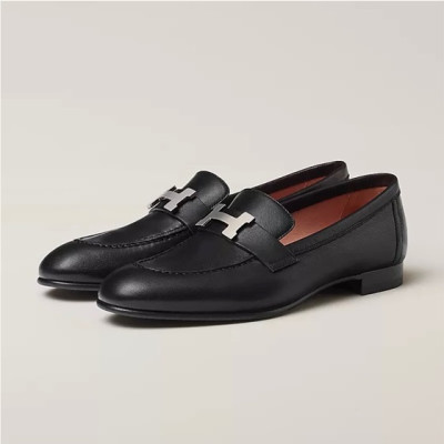 에르메스 여성 블랙 파리 로퍼 - Hermes Womens Black Loafer - he140x