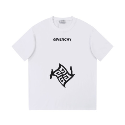 지방시 남성 크루넥 화이트 반팔티 - Givenchy Mens White Short Sleeved Tshirts - gi219x