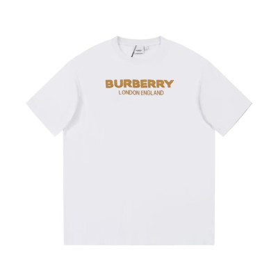 버버리 남/녀 화이트 크루넥 반팔티 - Burberry Unisex White Tshirts - bu139x