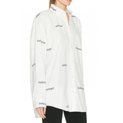 발렌시아가 트렌디 남/녀 화이트  셔츠 - Balenciaga Unisex White Shirts - ba279x