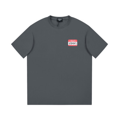 베트멍 남/녀 트렌디 그레이 반팔티 - Vetements Unisex Gray Tshirts - vet313x