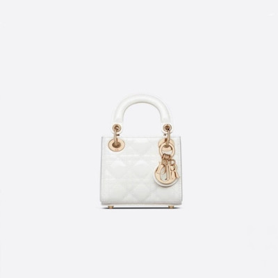 디올 여성 화이트 레이디백 - Dior Womens White Lady Bag - di397x