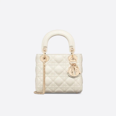 디올 여성 화이트 레이디백 - Dior Womens White Lady Bag - di412x