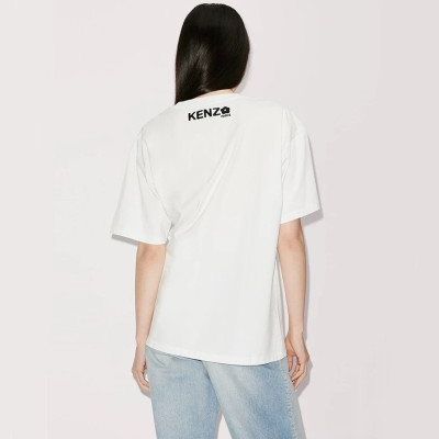 겐조 남/녀 화이트 크루넥 반팔티 - Kenzo Unisex White Tshirts - ken221x