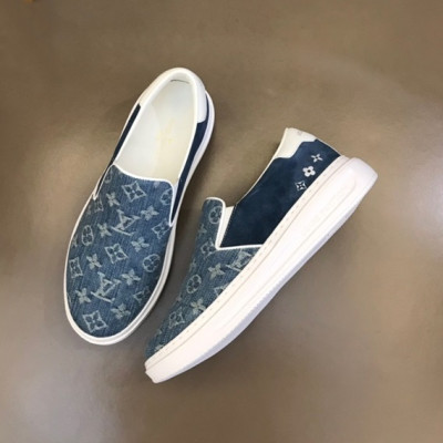 루이비통 남성 모던 블루 로퍼 - Louis vuitton Mens Blue Loafer - lv742x