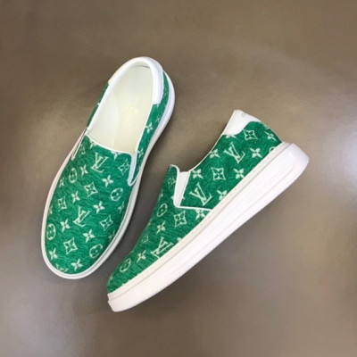 루이비통 남성 모던 그린 로퍼 - Louis vuitton Mens Green Loafer - lv747x