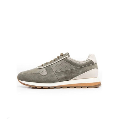 브루넬로쿠치넬리 남성 카키 스니커즈 - Brunello Cucinelli Mens Khaki Sneakers - bru50x