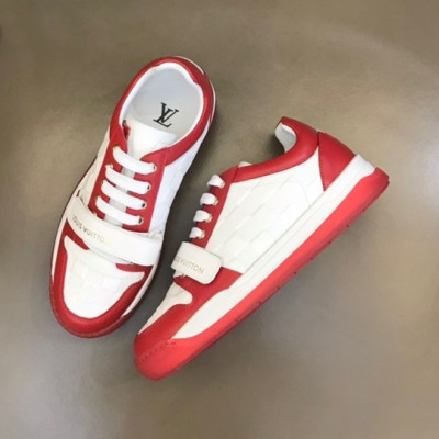 루이비통 남성 레드 스니커즈 - Louis vuitton Mens Red Sneakers - lv756x