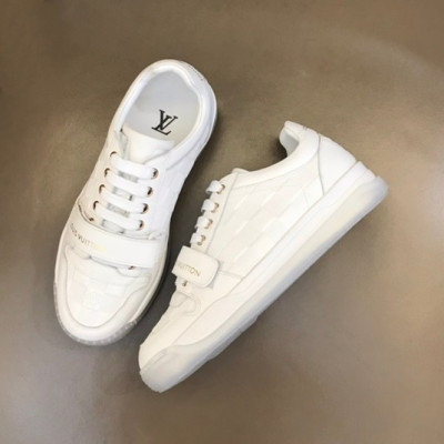 루이비통 남성 화이트 스니커즈 - Louis vuitton Mens White Sneakers - lv760x