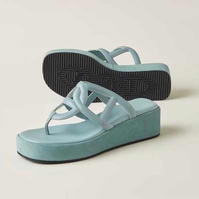 에르메스 여성 베이직 블루 뮬 - Hermes Womens Blue Mule - he161x