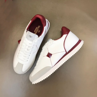 발렌티노 남성 모던 버건디 스니커즈 - Valentino Mens Burgundy Sneakers - val415x