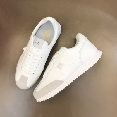 발렌티노 남성 모던 화이트 스니커즈 - Valentino Mens White Sneakers - val420x