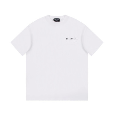 발렌시아가 남성 화이트 크루넥 반팔티 - Balenciaga Mens White Short sleeved Tshirts - ba303x