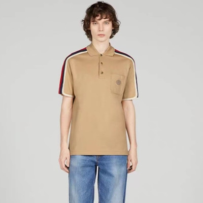 구찌 남성 카멜 폴로 반팔티 - Gucci Mens Camel Short sleeved Tshirts - gu594x