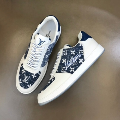 루이비통 남성 네이비 스니커즈 - Louis vuitton Mens Navy Sneakers - lv789x