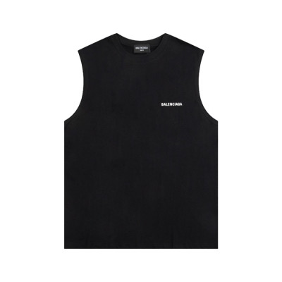 발렌시아가 남성 블랙 크루넥 나시 - Balenciaga Mens Black Sleeveless Shirts - ba343x