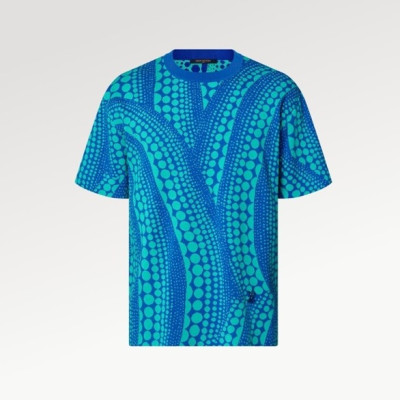 루이비통 남성 블루 크루넥 반팔티 - Louis vuitton Mens Blue Short sleeved Tshirts - lv814x