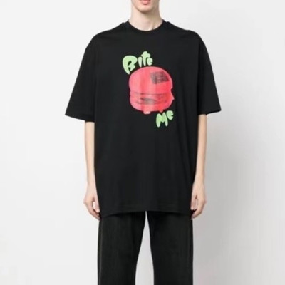 아크네 남성 블랙 크루넥 반팔티 - Acne Mens Black Short sleeved T-shirts - ane199x