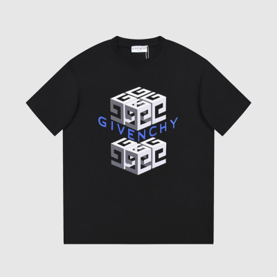 지방시 남성 크루넥 블랙 반팔티 - Givenchy Mens Black Short Sleeved Tshirts - gi233x