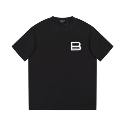 발렌시아가 남성 블랙 크루넥 반팔티 - Balenciaga Mens Black Short sleeved Tshirts - ba351x