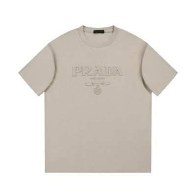 프라다 남성 베이지 반팔티 - Prada Mens Beige Tshirts - pr447x