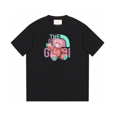 구찌 남/녀 블랙 크루넥 반팔티 - Gucci Unisex Black Short sleeved Tshirts - gu648x