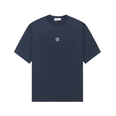 스톤아일랜드 남성 네이비 크루넥 반팔티 - Stone Island Mens Navy Tshirts - st66x