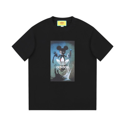 구찌 남/녀 블랙 크루넥 반팔티 - Gucci Unisex Black Short sleeved Tshirts - gu667x