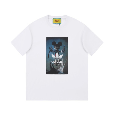 구찌 남/녀 화이트 크루넥 반팔티 - Gucci Unisex White Short sleeved Tshirts - gu668x