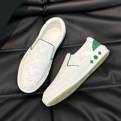 루이비통 남성 모던 화이트 로퍼 - Louis vuitton Mens White Loafer - lv927x