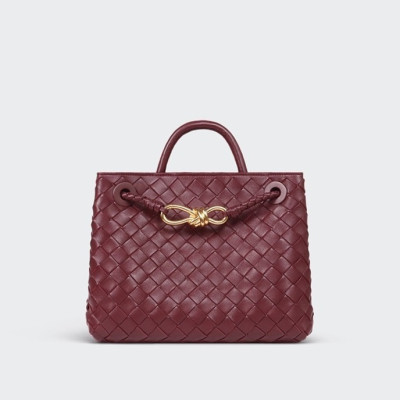 보테가베네타 여성 버건디 토트백 - Bottega Veneta Womens Burgundy Tote Bag - bv67x