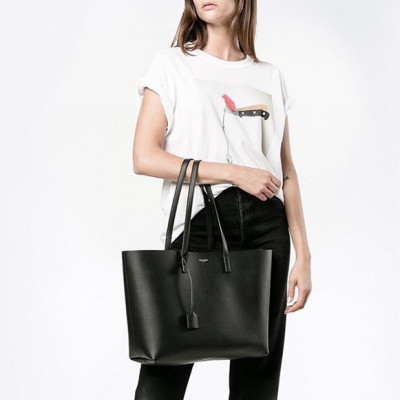 입생로랑 여성 블랙 쇼핑백 - Saint Laurent Womens Black Shopping Bag - ysl797x