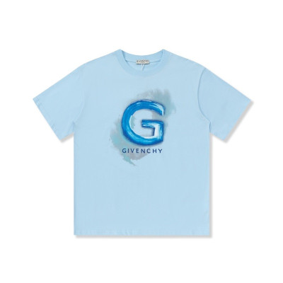 지방시 남성 크루넥 블루 반팔티 - Givenchy Mens Blue Short Sleeved Tshirts - gi251x