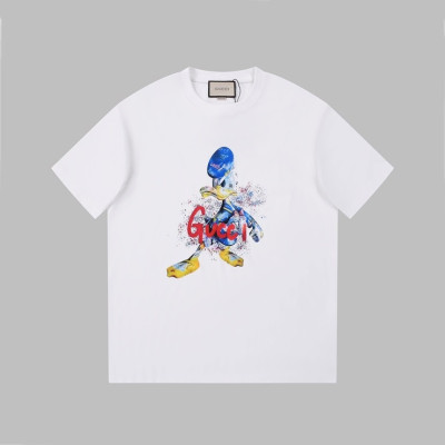 구찌 남/녀 화이트 크루넥 반팔티 - Gucci Unisex White Short sleeved Tshirts - gu671x