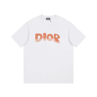 디올 남성 화이트 크루넥 반팔티 - Dior Mens White Short sleeved Tshirts - di459x