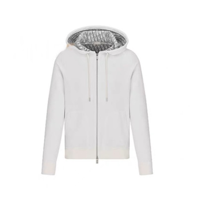 디올 남자 화이트 집업 후드티 - Dior Mens White Hoodie - di476x