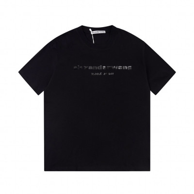 알렉산더왕 남성 블랙 반팔티 - Alexanderwang Mens Black Short sleeved Tshirts - alx240x