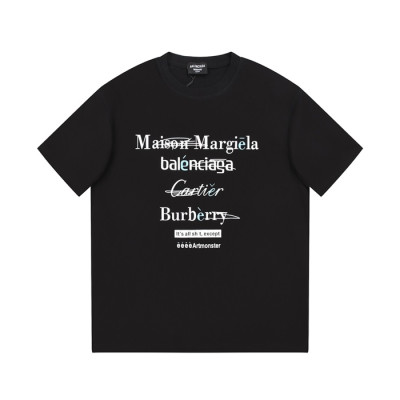 메종마르지엘라 남/녀 크루넥 블랙 반팔티 - Maison Margiela Unisex Black Tshirts - mai153x