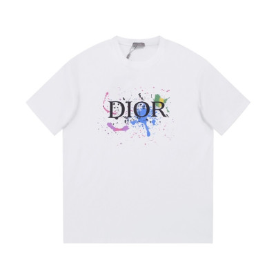 디올 남성 화이트 크루넥 반팔티 - Dior Mens White Short sleeved Tshirts - di477x