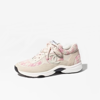 샤넬 여성 핑크 CC 스니커즈 - Chanel Womens Pink Sneakers - ch411x