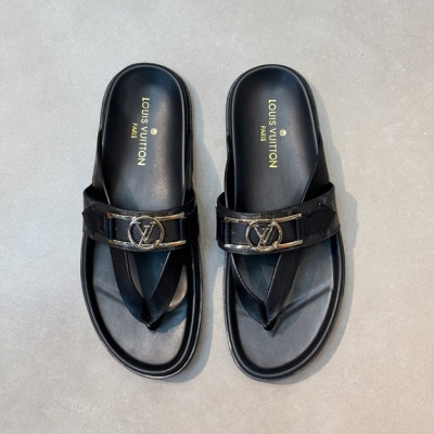 루이비통 남성 블랙 슬리퍼 - Louis vuitton Mens Black Slippers - lv995x