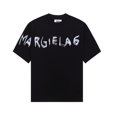 메종마르지엘라 남/녀 크루넥 블랙 반팔티 - Maison Margiela Unisex Black Tshirts - mai156x