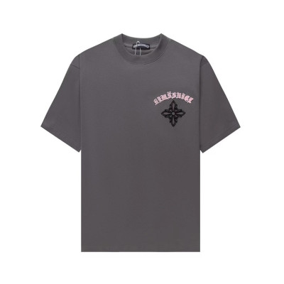 크롬하츠 남성 그레이 크루넥 반팔티 - Chrom Hearts Mens Gray Short sleeved Tshirts - ch146x