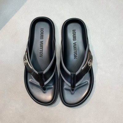 루이비통 남성 그레이탭 슬리퍼 - Louis vuitton Mens Gray Tap Slippers - lv1035x