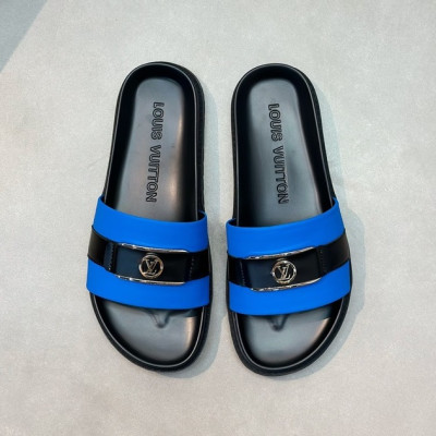 루이비통 남성 블루탭 슬리퍼 - Louis vuitton Mens Blue Tap Slippers - lv1047x