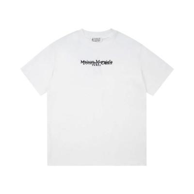 메종마르지엘라 남/녀 크루넥 화이트 반팔티 - Maison Margiela Unisex White Tshirts - mai166x